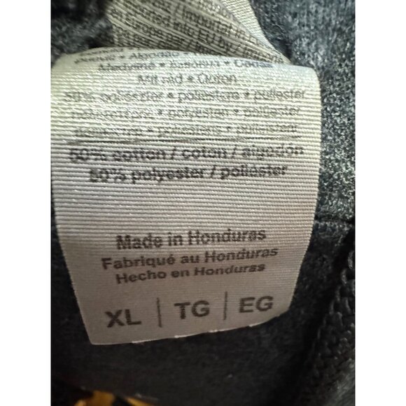 Gildan Heavy Blend Hoodie XL Dark Gray Designs Justice Graphic Sweatshirt Ethos - Picture 6 of 6